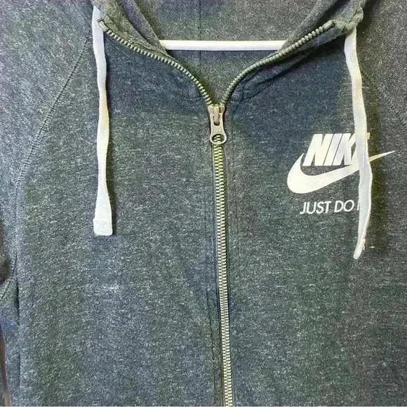 Nike Vintage Drawstring Zip Up Hoodie Sz S - Picture 3 of 8